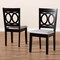 Baxton Studio Lenoir Grey Upholstered Espresso Wood 2-Piece Dining Chair Set 162-10524 - alternate 6